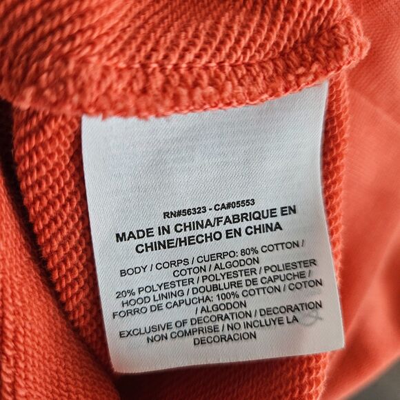 NIKE Hoodie Girls LARGE or Womens SMALL Dark Orange Peach Swoosh Logo - Picture 12 of 12